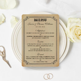 Het Victoriaans Steampunk Wedding Collectie Menu