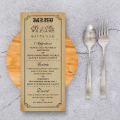 Het Victoriaans Steampunk Wedding Collectie Menu