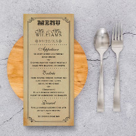 Het Victoriaans Steampunk Wedding Collectie Menu