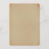 Het Victoriaans Steampunk Wedding Collectie Menu (Achterkant)