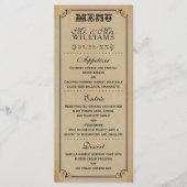 Het Victoriaans Steampunk Wedding Collectie Menu (Voorkant)