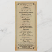 Het Victoriaans Steampunk Wedding Collectie Programmakaart (Achterkant)