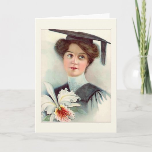 Het Victoriaans Wenskaart van Afstuderen Kaart (Voorkant)