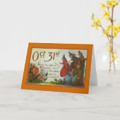 Het Victoriaans Wenskaart van de Heks van Kaart (Gele Bloem)