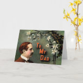 Het Victoriaans Wenskaart van Vaderdag Kaart (Gele Bloem)