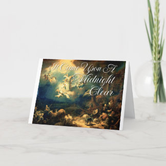 Het viel op een middernacht klare kerstkaart   feestdagen kaart