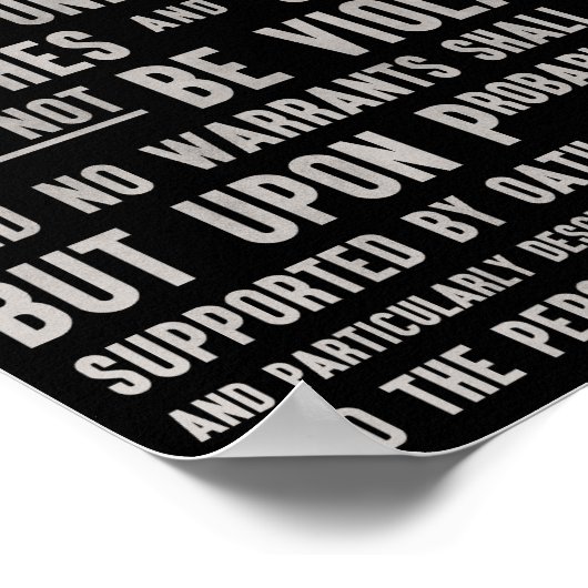 Het vierde amendement betreft het recht op privacy poster (Hoek)