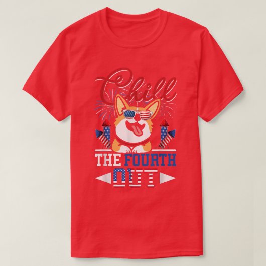 Het vierde Corgi-Hondenliefhebber is de vierde van T-shirt (Design voorkant)