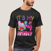 Het vierde geboortedag Snoep Candyland Birthday Gi T-shirt (Voorkant)