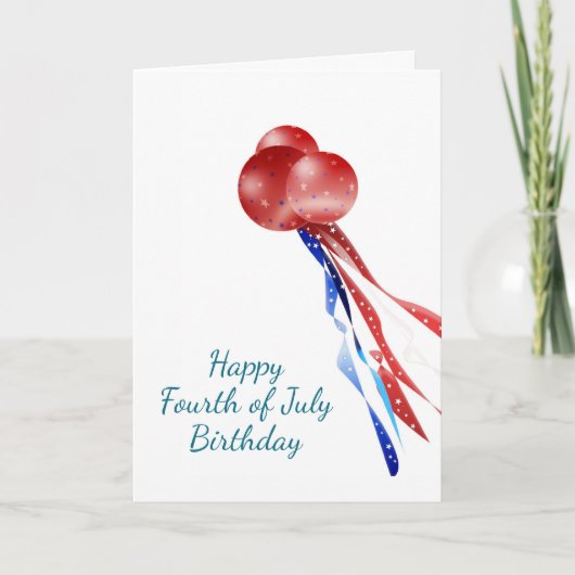 Het vierde van de Verjaardag van Juli, wordt Uw Kaart (Voorkant)