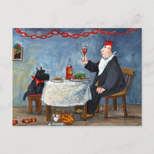 Het vieren Kerstmis Feestdagenkaart (Voorkant)