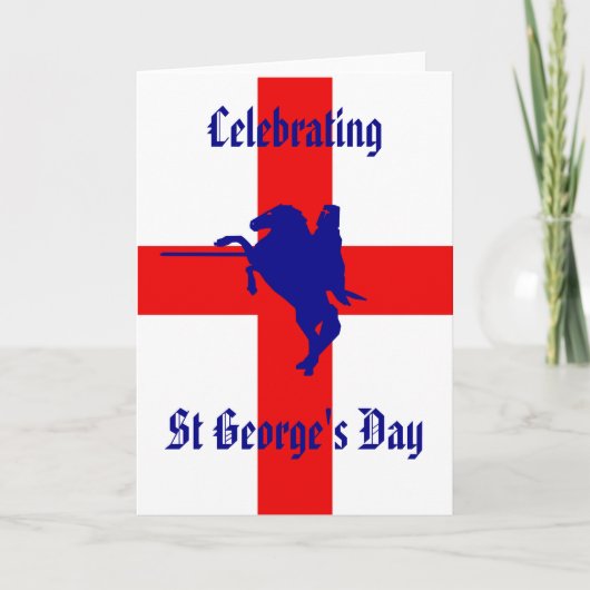 Het vieren St george dag Kaart (Voorkant)