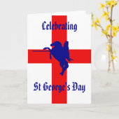 Het vieren St george dag Kaart (Gele Bloem)