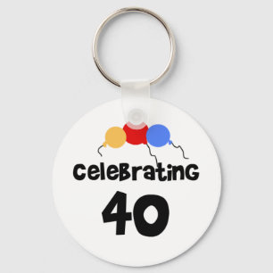 Het vieren van 40 sleutelhanger