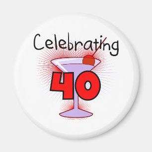 Het vieren van 40 T-shirts en Giften Magneet