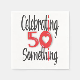 Het vieren van 50 iets servet