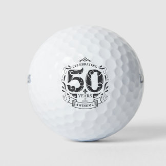Het vieren van 50 jaar geweldige zijn golfballen