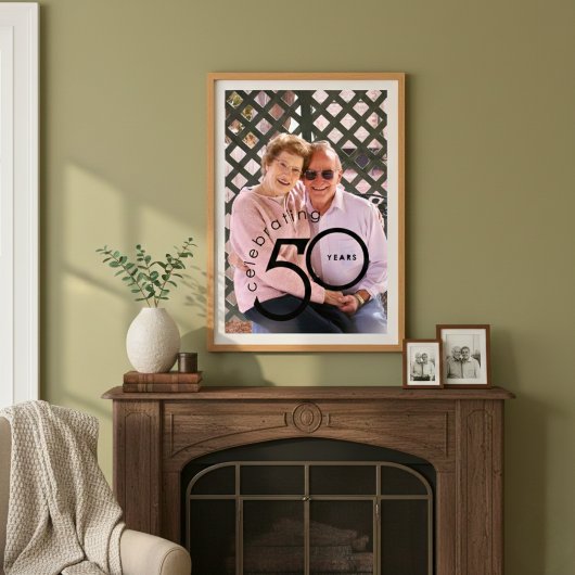 Het vieren van 50 jaar Jubileum Portret Poster