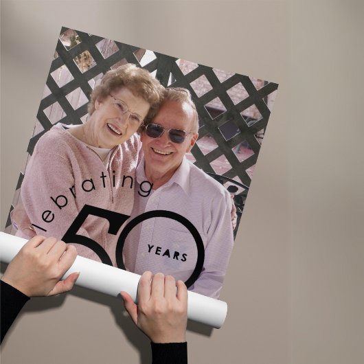 Het vieren van 50 jaar Jubileum Portret Poster