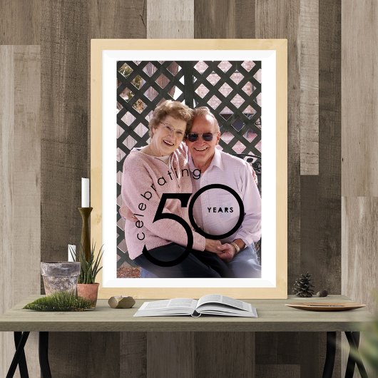 Het vieren van 50 jaar Jubileum Portret Poster