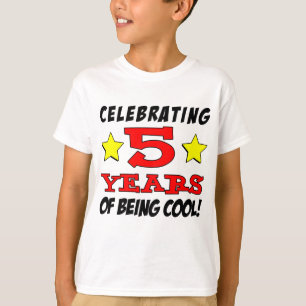 Het vieren van 5 jaar koel zijn t-shirt