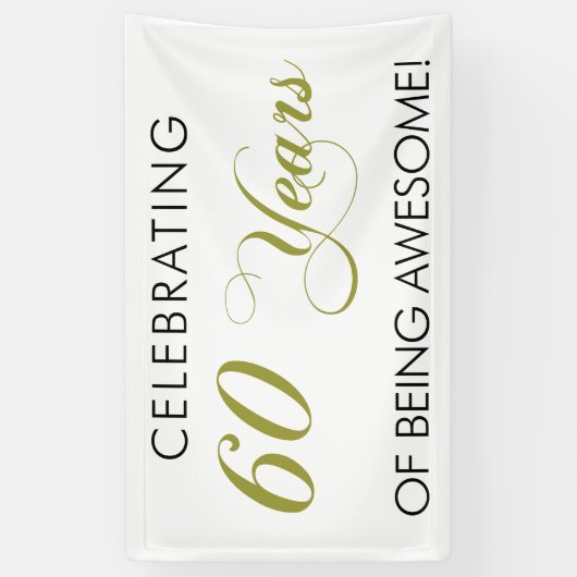 Het vieren van 60 jaar Geweldige banner (Verticaal)