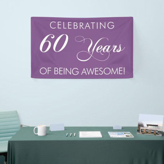 Het vieren van 60 jaar Geweldige banner zijn (Beurs)