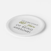 Het vieren van 60 jaar Geweldige zijn Papieren Bordje (Gekanteld)