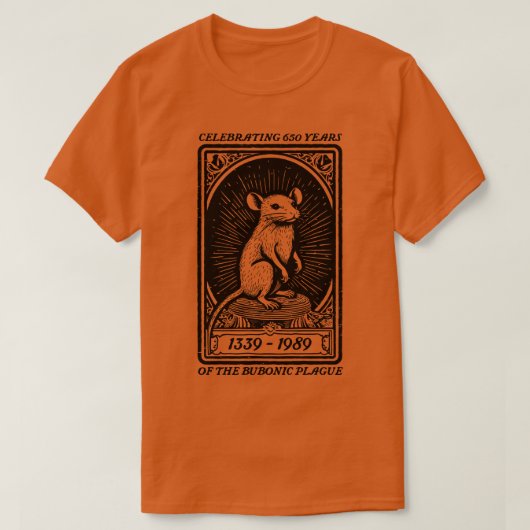 Het vieren van 650 jaar van de Bubonic 1 T-shirt (Design voorkant)