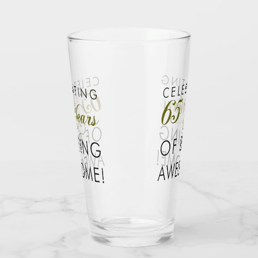 Het vieren van 65 jaar Geweldige glas (Links)