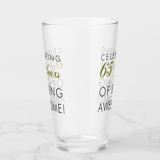 Het vieren van 65 jaar Geweldige glas (Rechts)