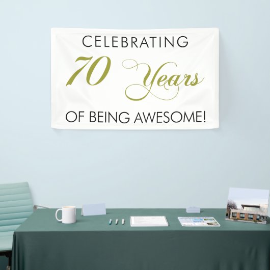 Het vieren van 70 jaar Geweldige banner (Beurs)