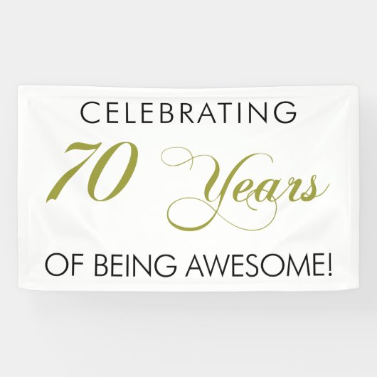 Het vieren van 70 jaar Geweldige banner (Horizontaal)