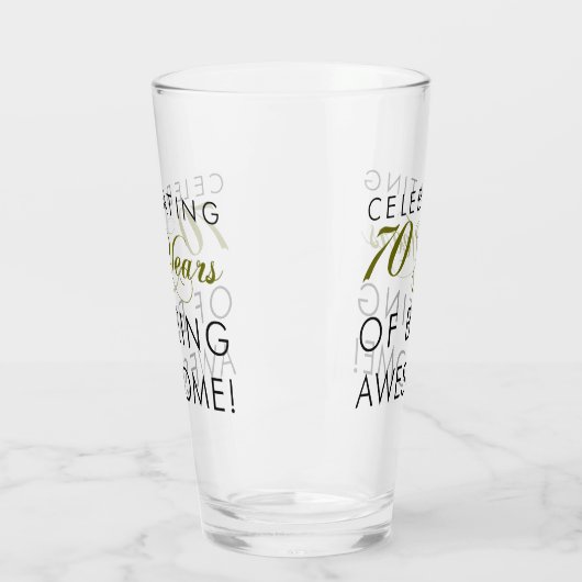 Het vieren van 70 jaar Geweldige glas (Links)