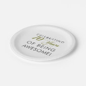 Het vieren van 70 jaar Geweldige zijn Papieren Bordje (Gekanteld)