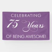 Het vieren van 75 jaar Geweldige banner (Horizontaal)