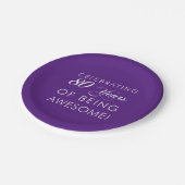 Het vieren van 80 jaar Geweldige (KLEUR) Papieren Bordje (Gekanteld)