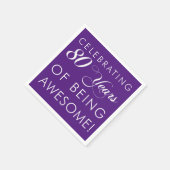 Het vieren van 80 jaar Geweldige (KLEUR) Servet (Hoek)