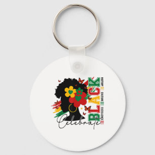 Het vieren van Black History Culture Excellence Af Sleutelhanger