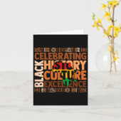 Het vieren van Black History Culture Excellence Ju Kaart (Gele Bloem)