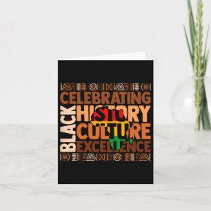 Het vieren van Black History Culture Excellence Ju Kaart