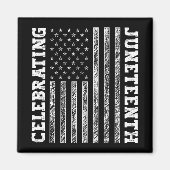 Het vieren van de 19e Amerikaanse Vlag Cool Magneet (Voorkant)