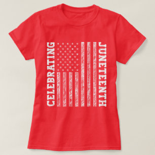 Het vieren van de 19e Amerikaanse Vlag Cool T-shirt