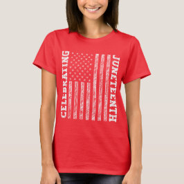 Het vieren van de 19e  Amerikaanse Vlag Cool T-shirt