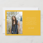 Het vieren van de afgestudeerde Gele Multi Foto Aankondiging (Achterkant)
