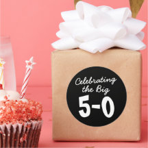 Het vieren van de Big 50th Birthday Stickers