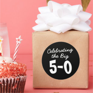 Het vieren van de Big 50th Birthday Stickers
