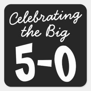 Het vieren van de Big 50th Birthday Stickers