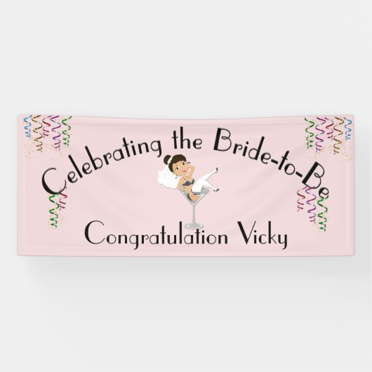 Het vieren van de Bride om Shower/Partij te zijn Spandoek (Horizontaal)