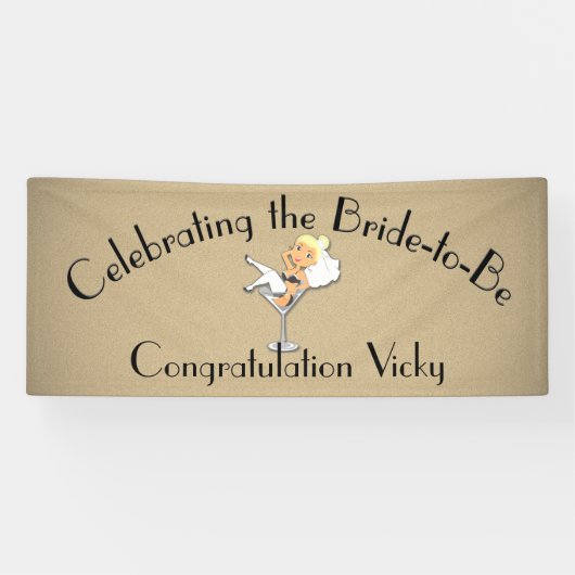 Het vieren van de Bride om Shower te zijn/partij B Spandoek (Horizontaal)